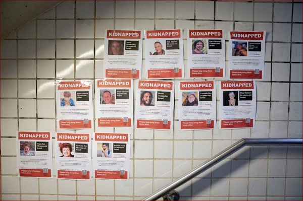 Why they rip down the 'Kidnapped from Israel' fliers